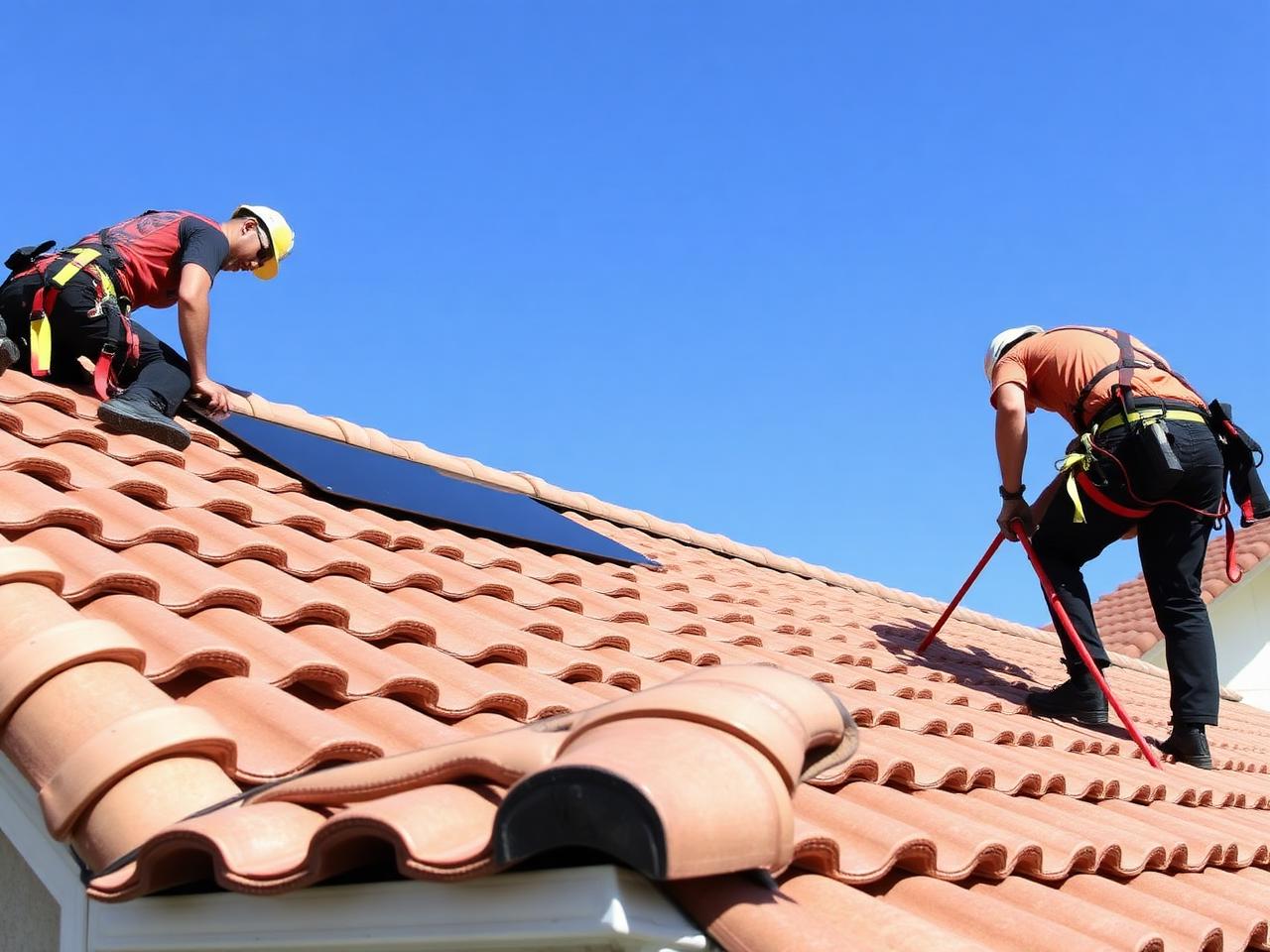 Premium tile roofing on a California residence