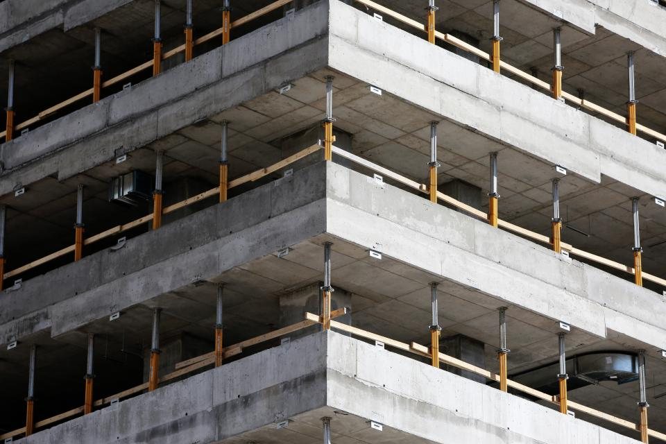 Waterproof membrane installed on a modern residential balcony